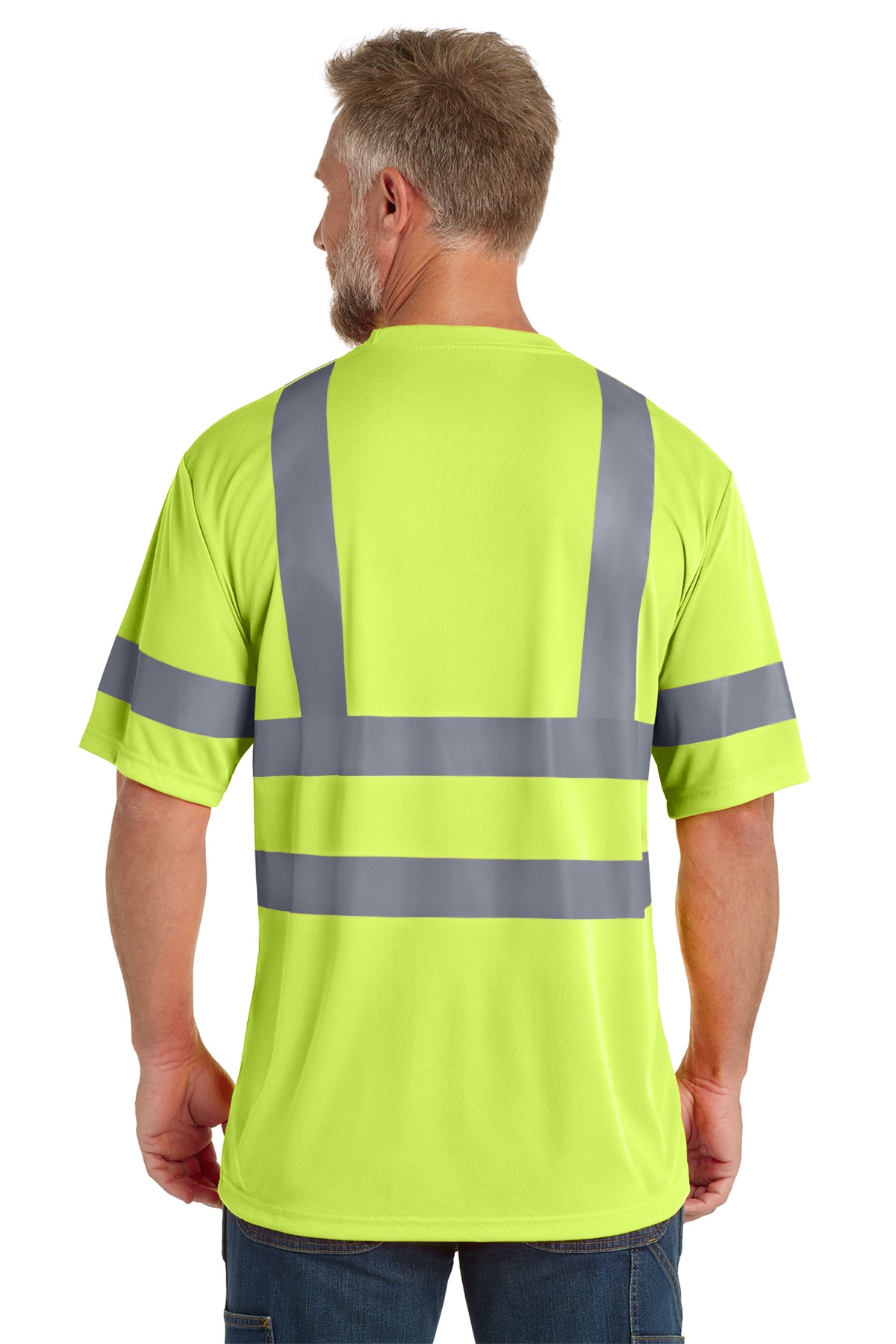 CornerStone® ANSI 107 Class 3 Short Sleeve Snag-Resistant Reflective T-Shirt (Back Print)