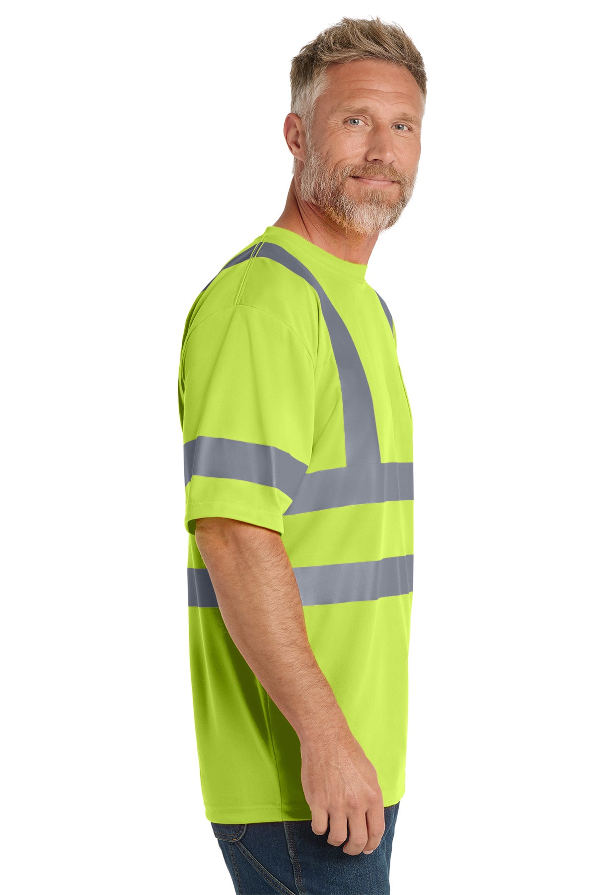 CornerStone® ANSI 107 Class 3 Short Sleeve Snag-Resistant Reflective T-Shirt (Back Print)