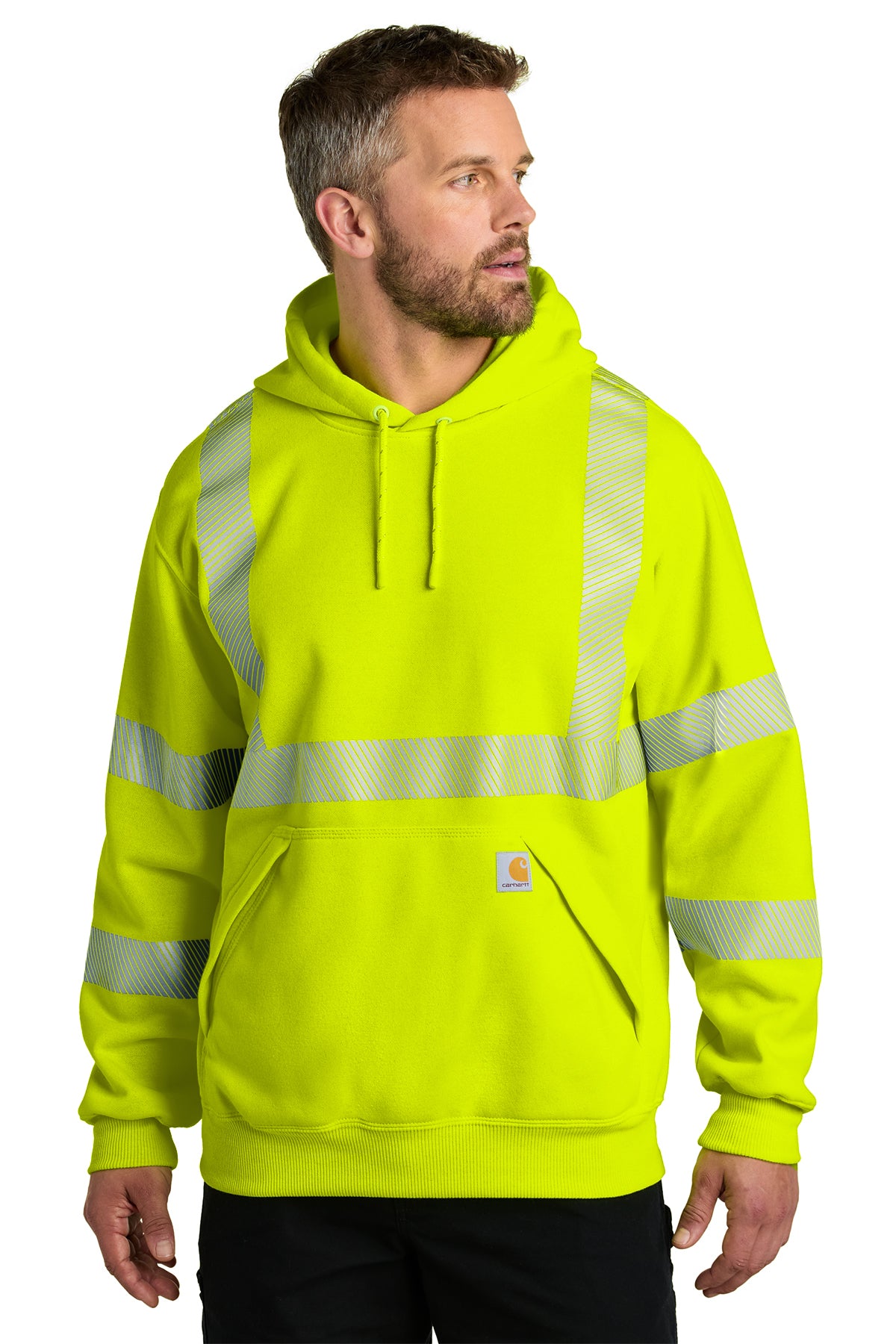 Carhartt® ANSI 107 Class 3 Hooded Sweatshirt (Back Print)