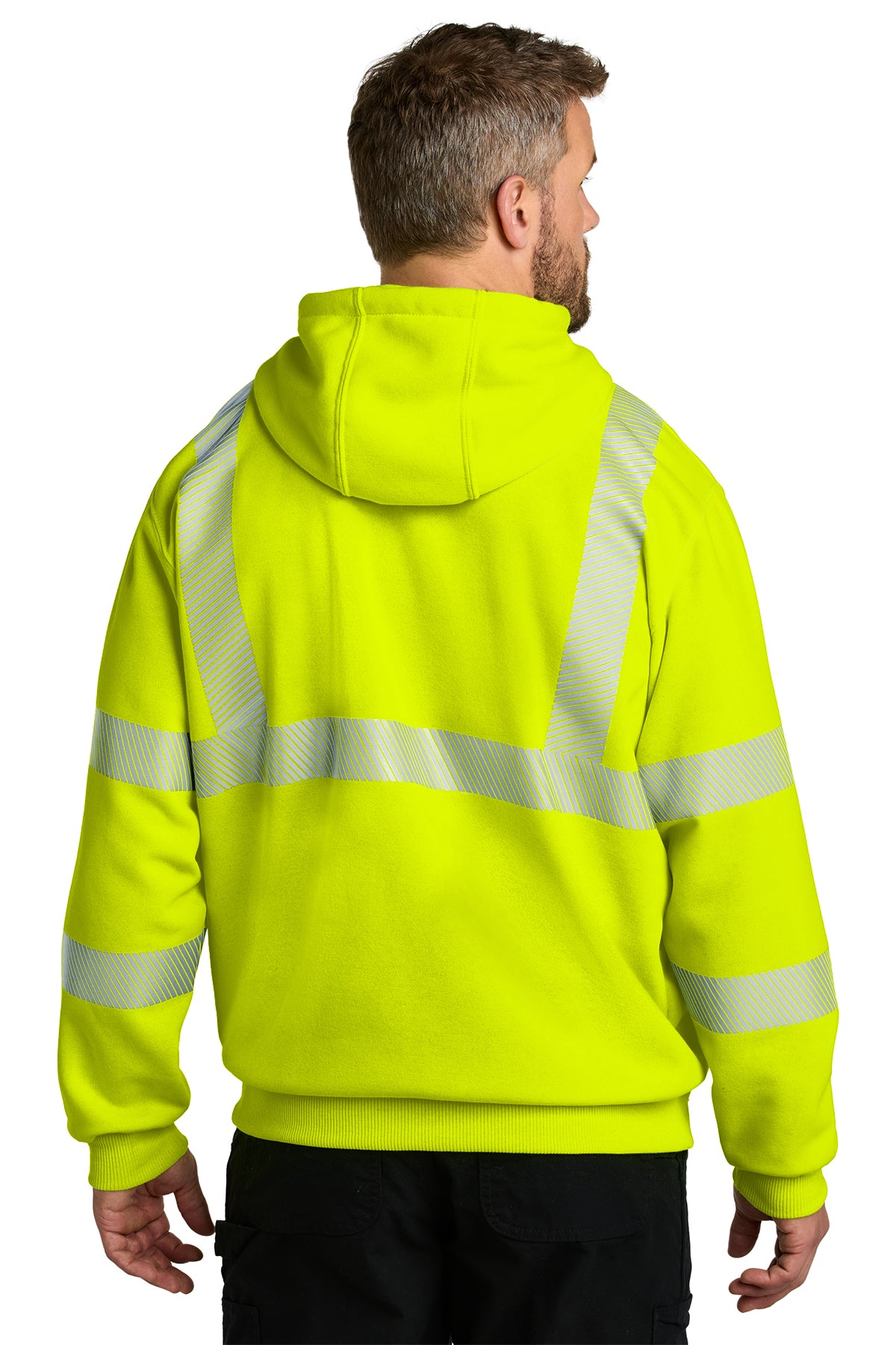 Carhartt® ANSI 107 Class 3 Hooded Sweatshirt (Back Print)
