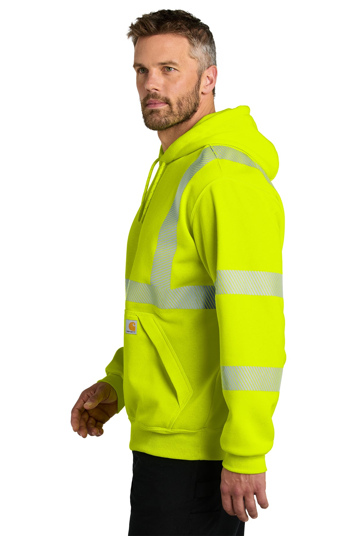 Carhartt® ANSI 107 Class 3 Hooded Sweatshirt (Back Print)