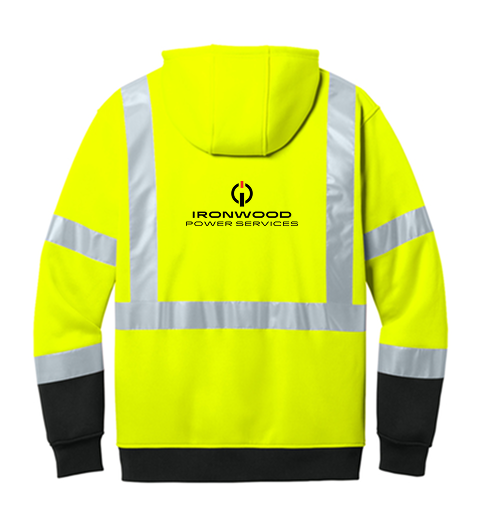 CornerStone® ANSI 107 Class 3 Heavy-Duty Fleece Pullover Hoodie (Back Print)