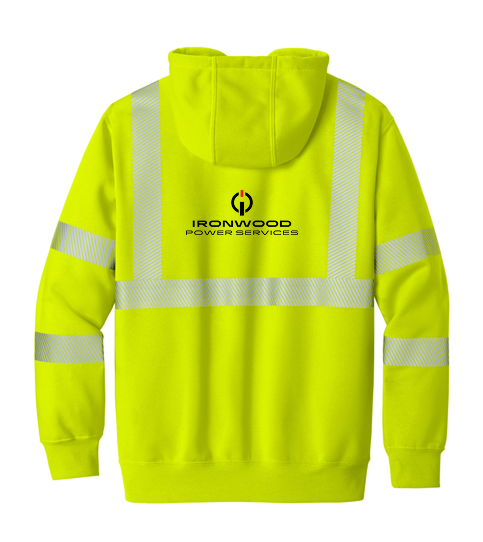 Carhartt® ANSI 107 Class 3 Hooded Sweatshirt (Back Print)
