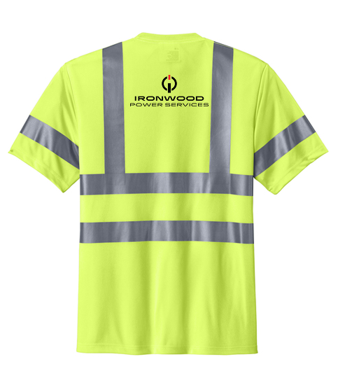 CornerStone® ANSI 107 Class 3 Short Sleeve Snag-Resistant Reflective T-Shirt (Back Print)